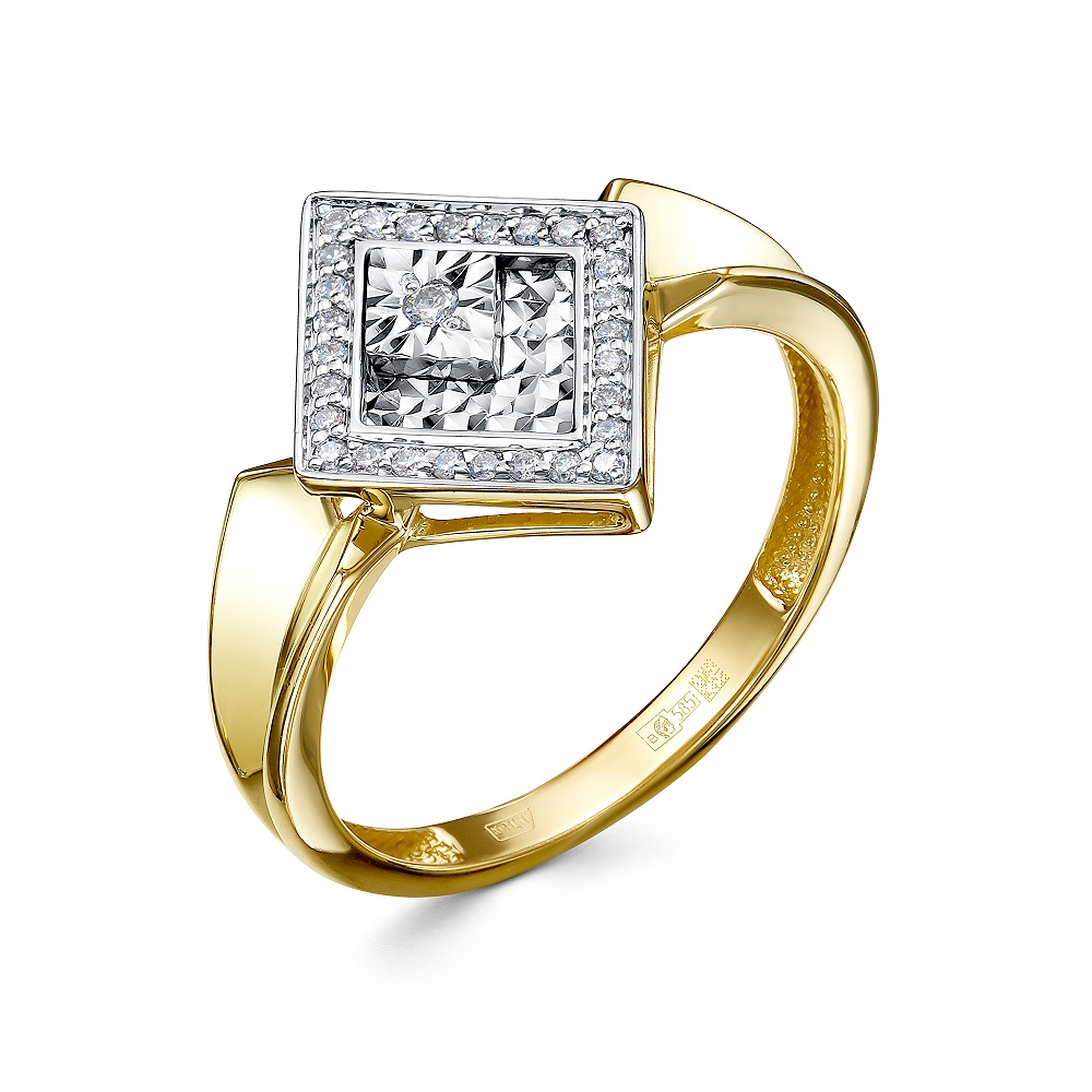 Ювелирное изделие - Кольцо из красного золота с бриллиантами в магазине Best-Gold 149361