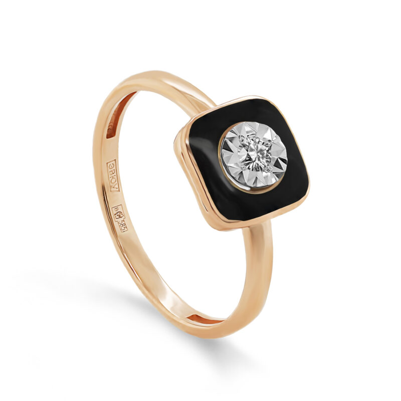 Ювелирное изделие - Кольцо из красного золота с бриллиантами в магазине Best-Gold 141735