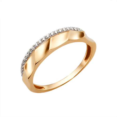 Ювелирное изделие - Кольцо из красного золота с фианитами в магазине Best-Gold 143669