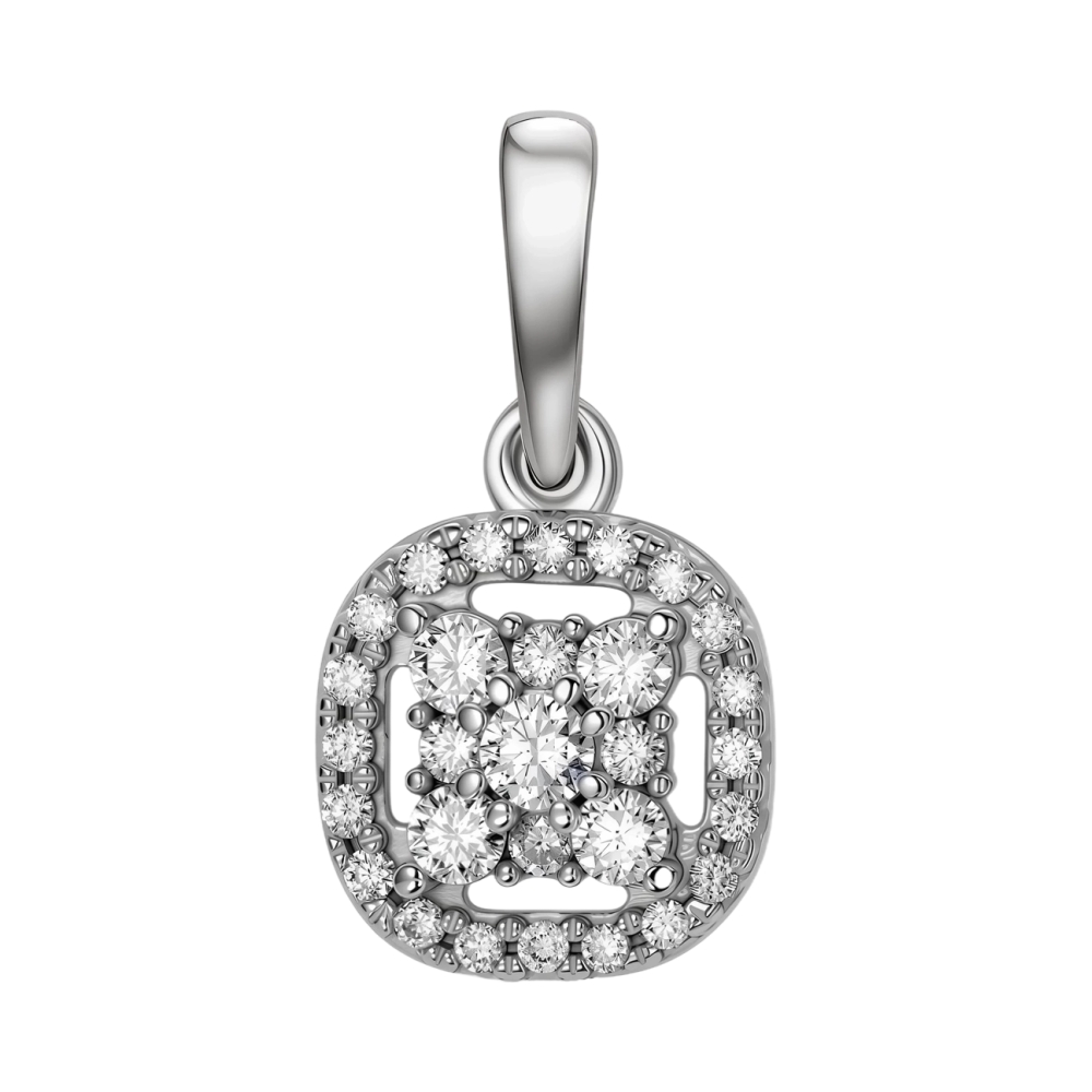 Ювелирное изделие - Подвеска из белого золота с бриллиантами в магазине Best-Gold 157032