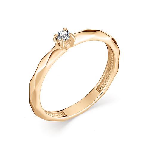 Ювелирное изделие - Кольцо помолвочное из красного золота с бриллиантом в магазине Best-Gold 155595