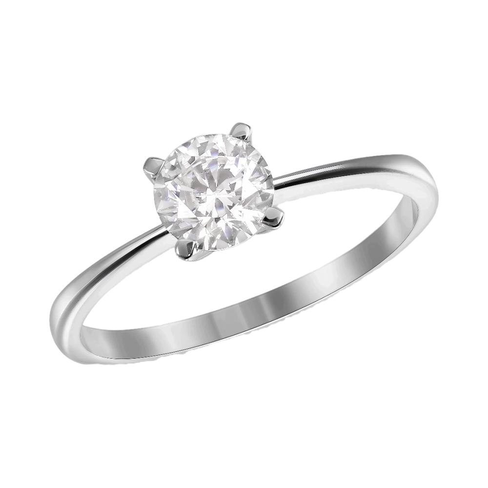 Ювелирное изделие - Кольцо из белого золота с фианитом в магазине Best-Gold 146819