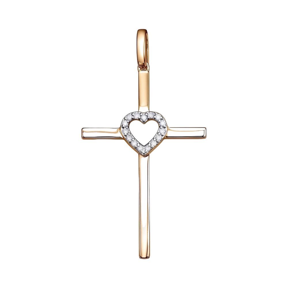 Ювелирное изделие - Подвеска из желтого золота с бриллиантами в магазине Best-Gold 150110