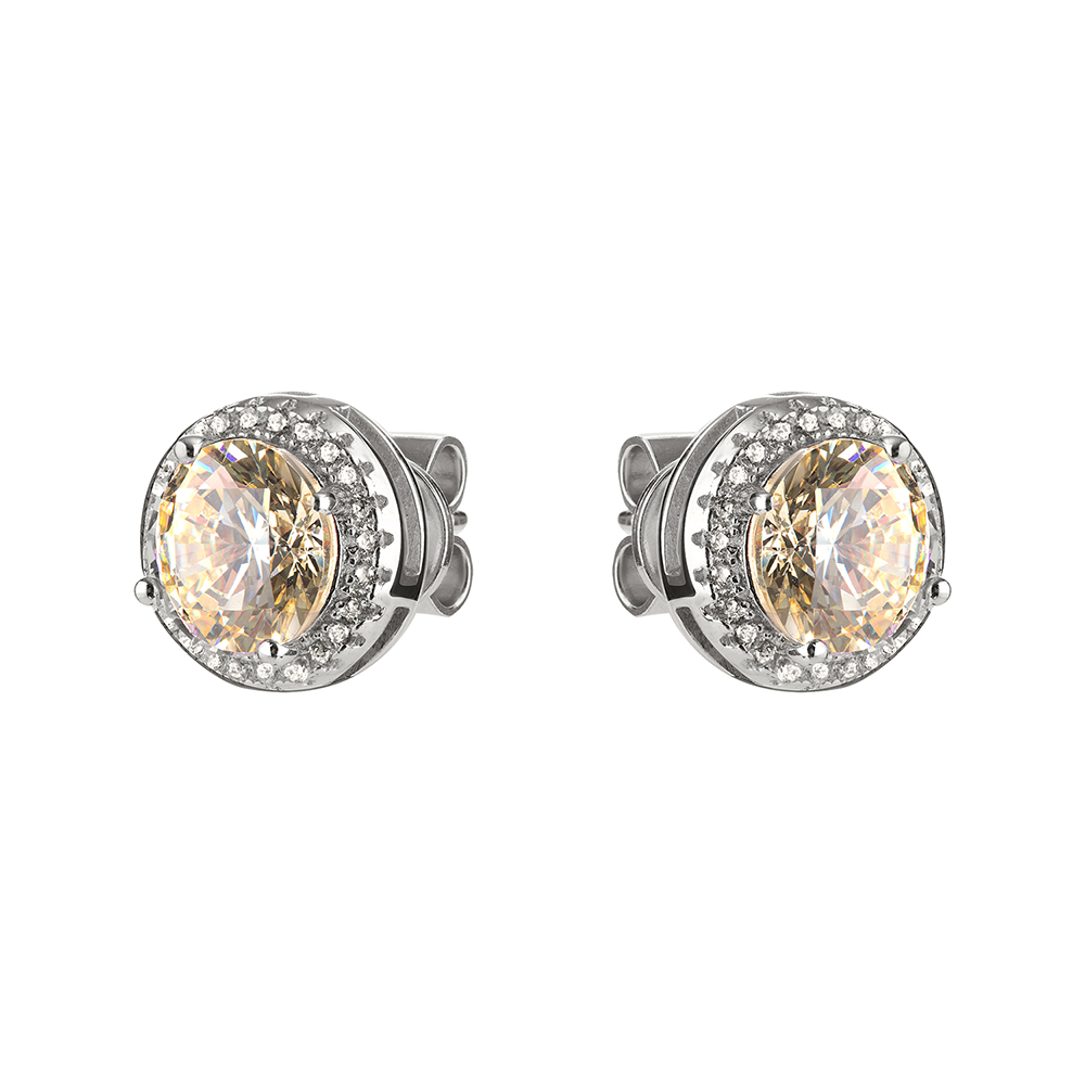 Ювелирное изделие - Серьги из серебра с цирконием в магазине Best-Gold 134909