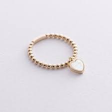 Кольцо из жёлтого золота с перламутром