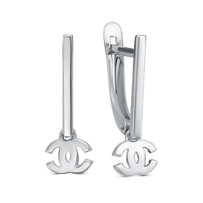 Серьги из белого золота