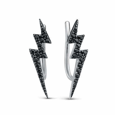 Ювелирное изделие - Серьги из серебра с фианитами в магазине Best-Gold 128281