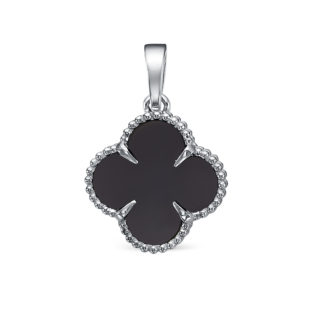 Подвеска из серебра с ониксом