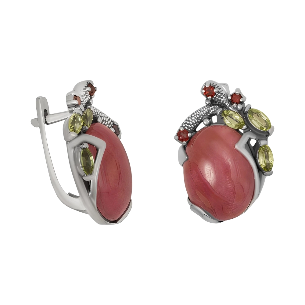 Ювелирное изделие - Серьги из серебра с кварцем в магазине Best-Gold 153150