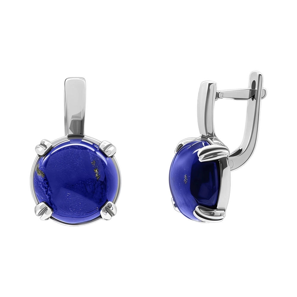 Ювелирное изделие - Серьги из серебра с нефритом в магазине Best-Gold 153183