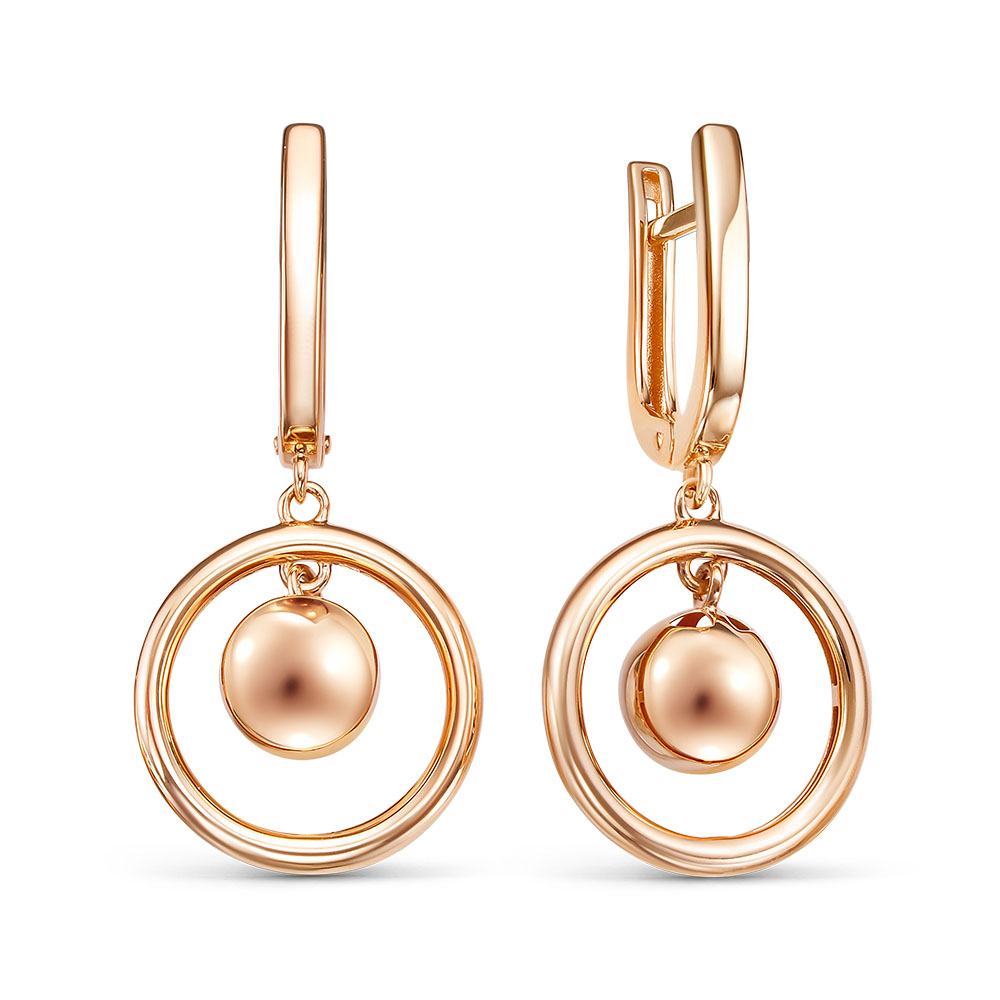 Ювелирное изделие - Серьги из красного золота в магазине Best-Gold 151017