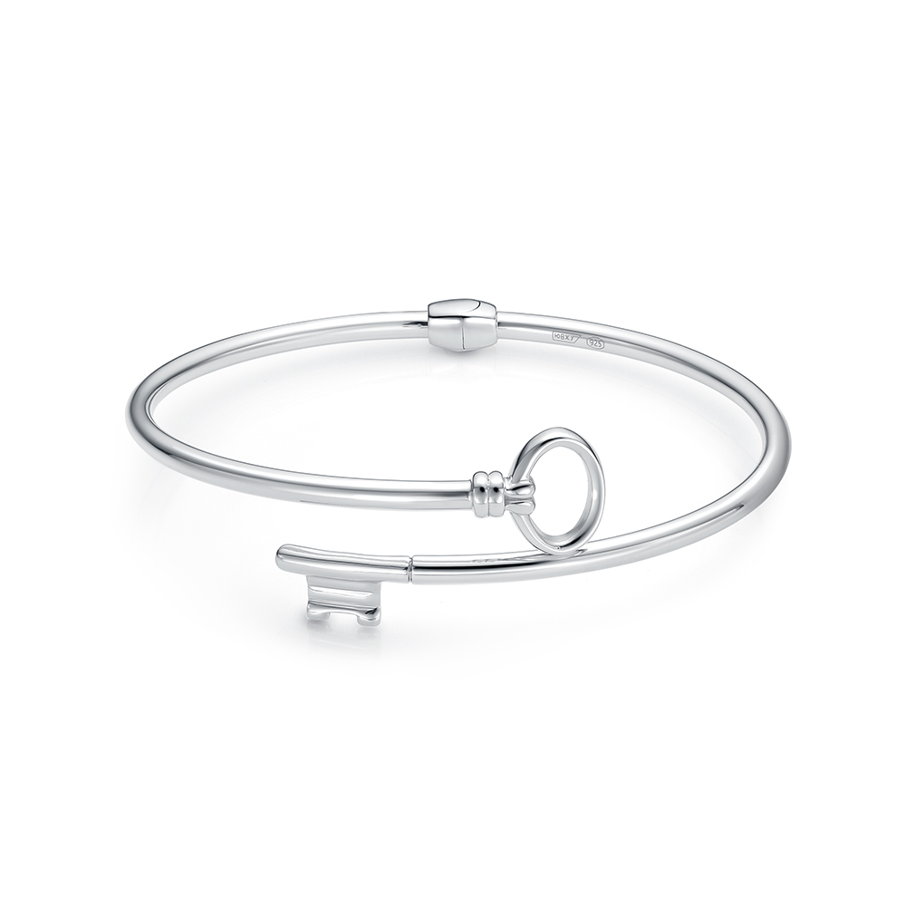 Браслет жесткий из серебра