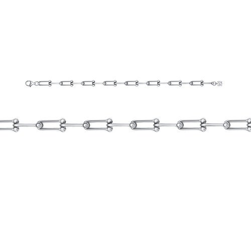 Ювелирное изделие - Браслет из серебра с фианитом в магазине Best-Gold 141137