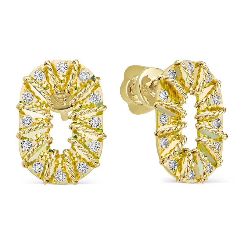 Ювелирное изделие - Серьги из желтого золота с бриллиантами в магазине Best-Gold 157233