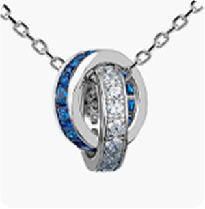 Колье с фианитами