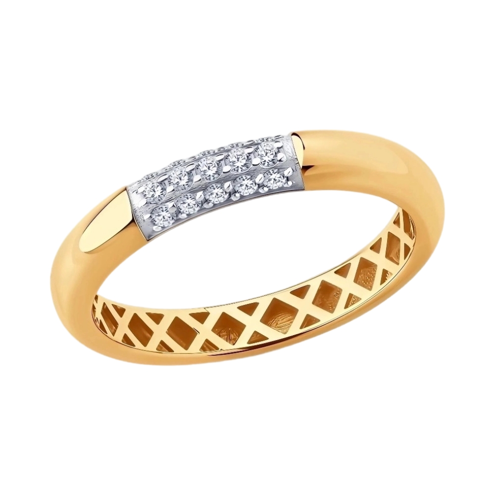 Ювелирное изделие - Кольцо из красного золота с фианитами в магазине Best-Gold 149759