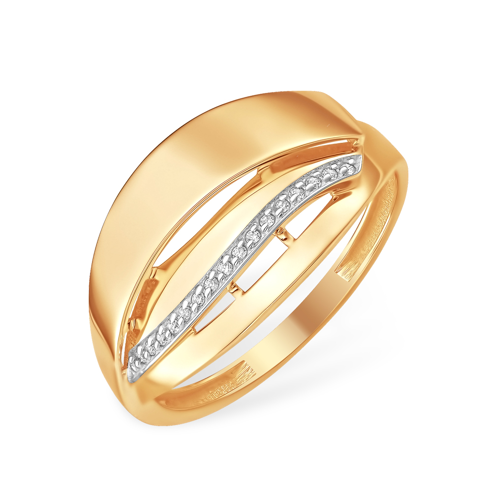 Ювелирное изделие - Кольцо из красного золота с фианитами в магазине Best-Gold 150467