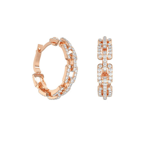 Ювелирное изделие - Серьги из красного золота с фианитами в магазине Best-Gold 072940