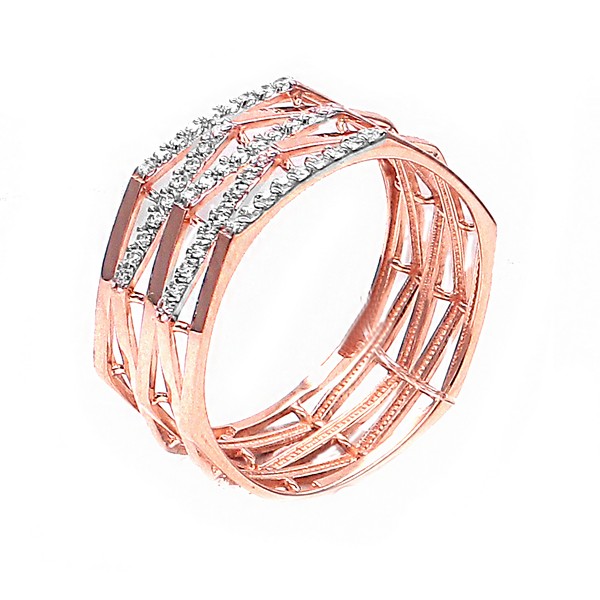 Ювелирное изделие - Кольцо из красного золота с фианитами в магазине Best-Gold 130219