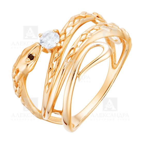 Ювелирное изделие - Кольцо из красного золота с фианитами в магазине Best-Gold 034672