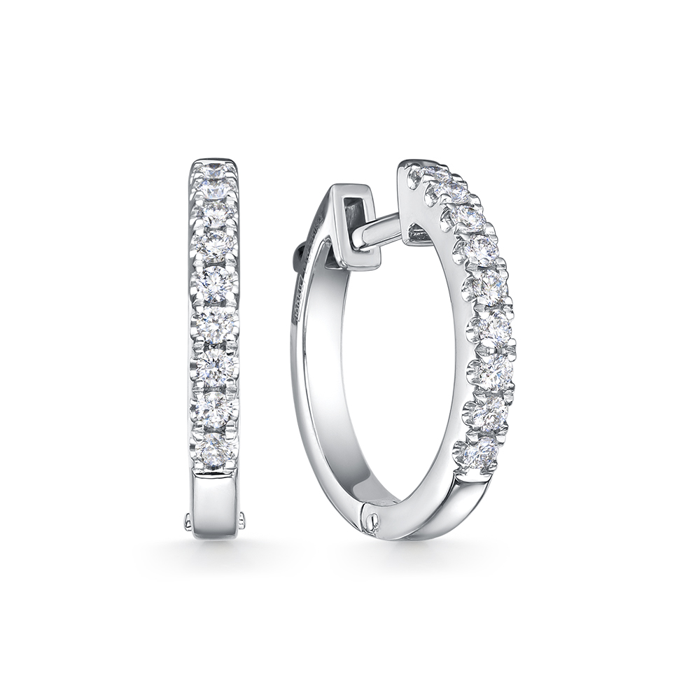 Ювелирное изделие - Серьги из белого золота с  бриллиантами в магазине Best-Gold 149193