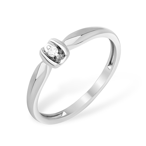 Ювелирное изделие - Кольцо из серебра с бриллиантом в магазине Best-Gold 153501