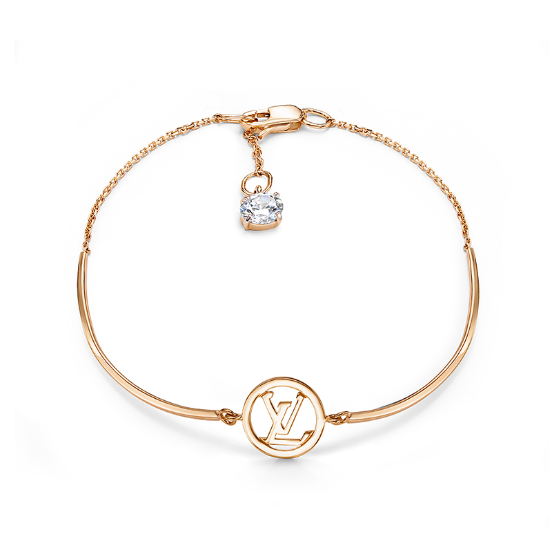 Ювелирное изделие - Браслет жесткий из красного золота с фианитами в магазине Best-Gold 133124