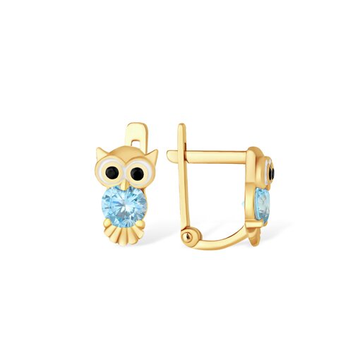 Ювелирное изделие - Серьги из красного золота с фианитами в магазине Best-Gold 007687