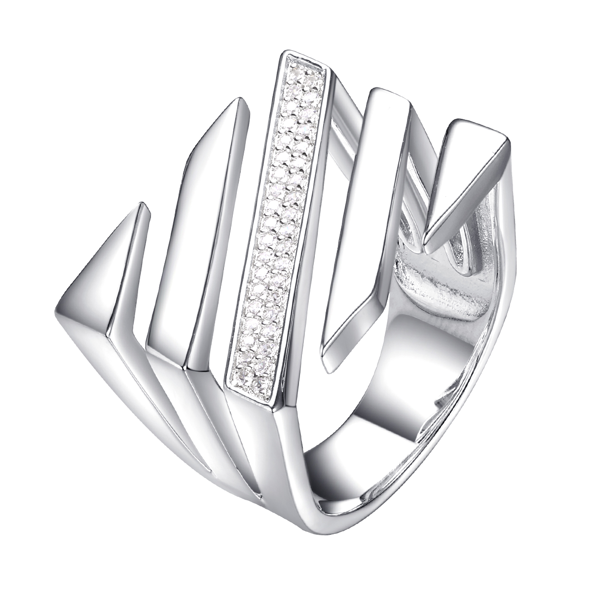 Ювелирное изделие - Кольцо из серебра с фианитами в магазине Best-Gold 147154