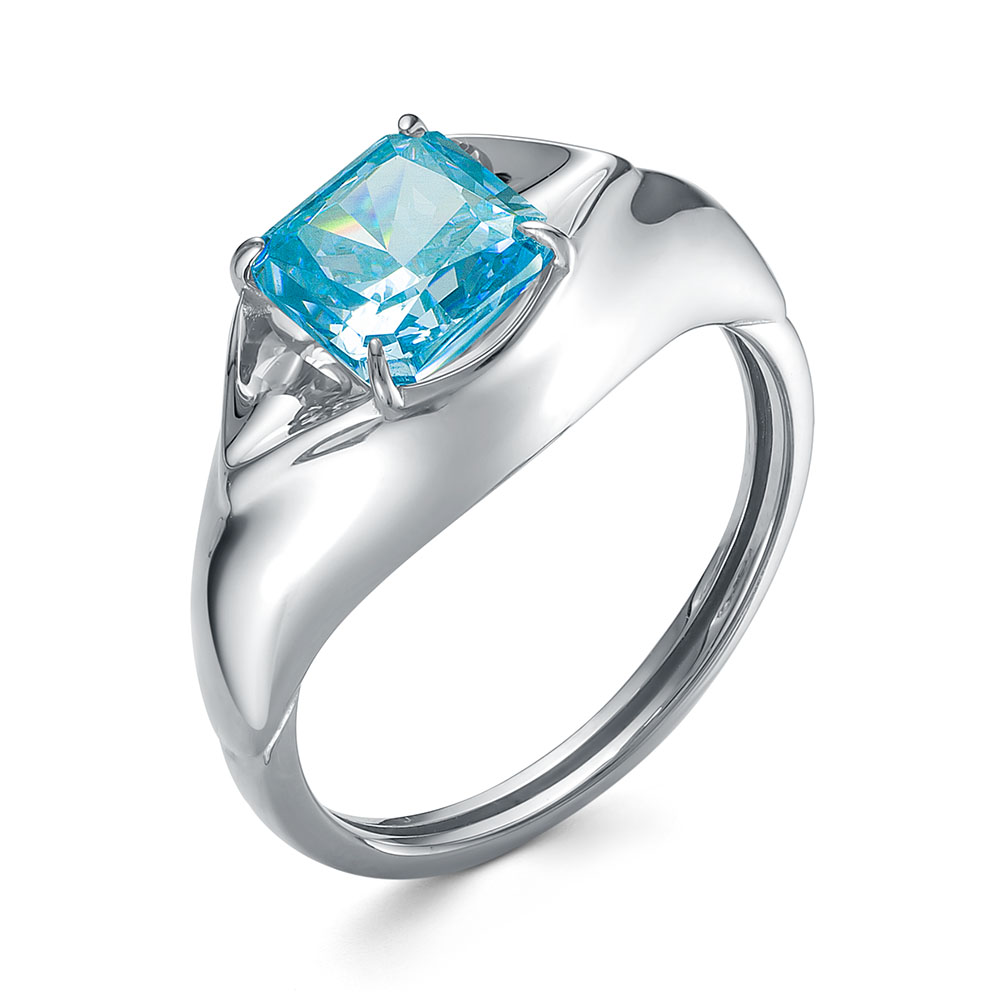 Кольцо из серебра с бриллианитом