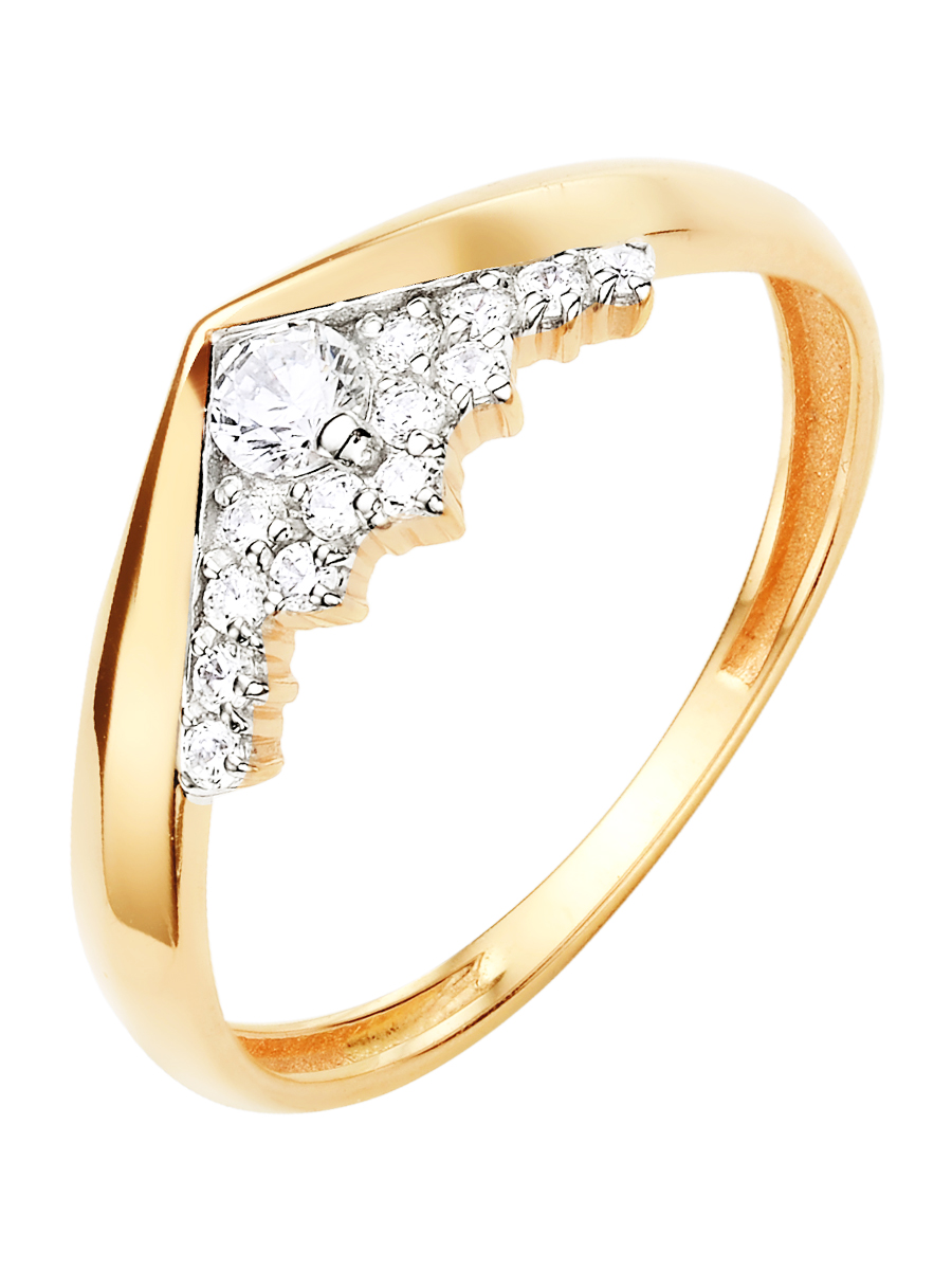 Ювелирное изделие - Кольцо из красного золота с фианитами в магазине Best-Gold 148429