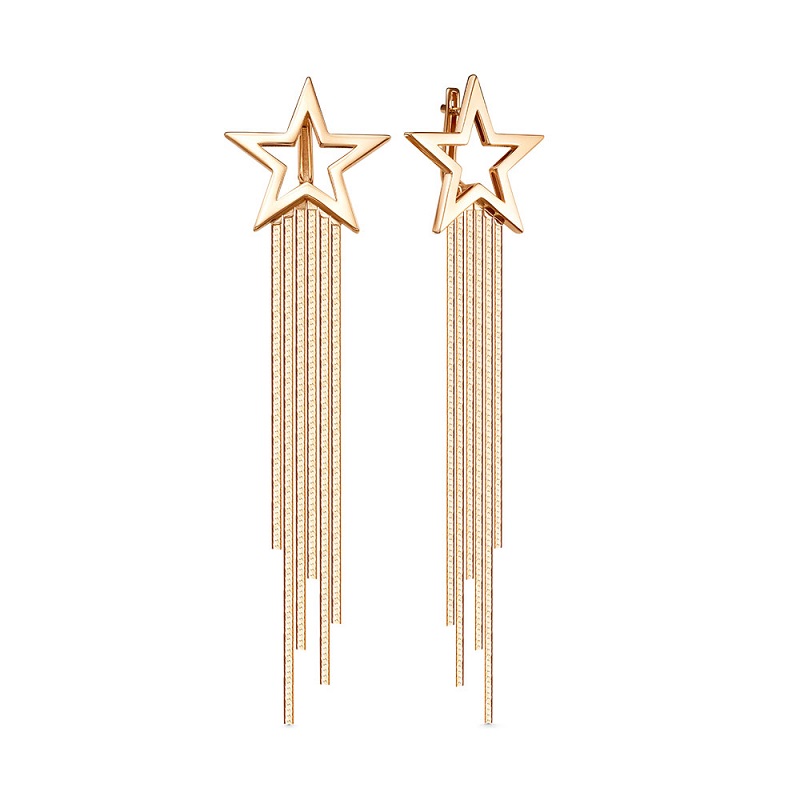 Серьги из красного золота