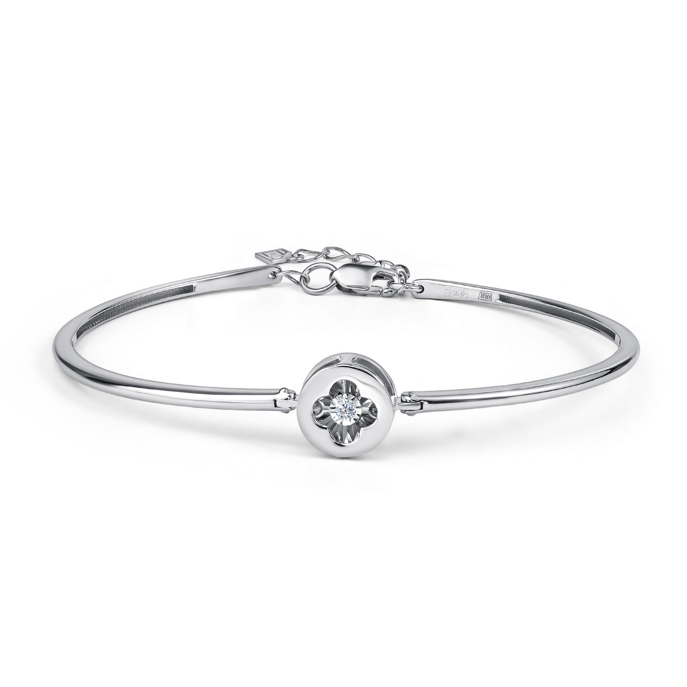 Ювелирное изделие - Браслет из белого золота с бриллиантами в магазине Best-Gold 151356