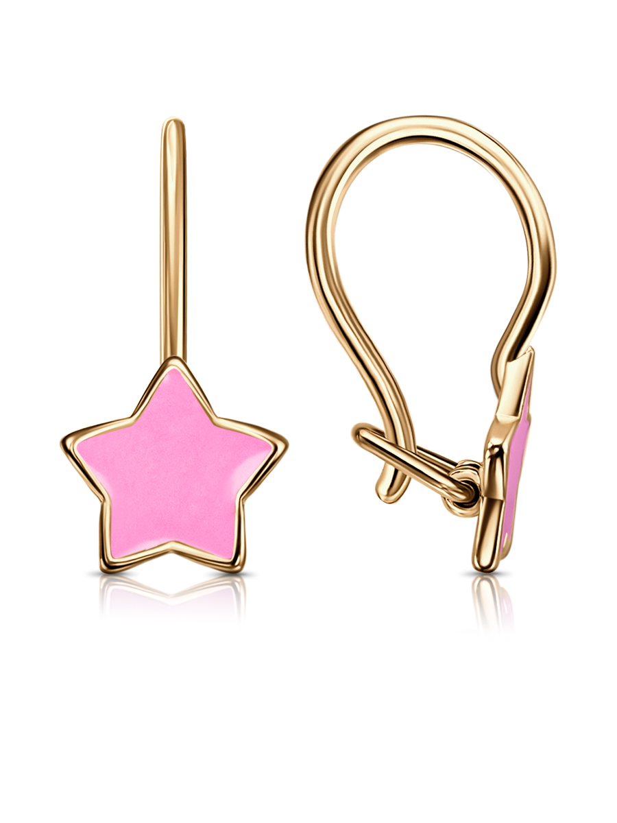 Ювелирное изделие - Серьги из красного золота с эмалью в магазине Best-Gold 134475