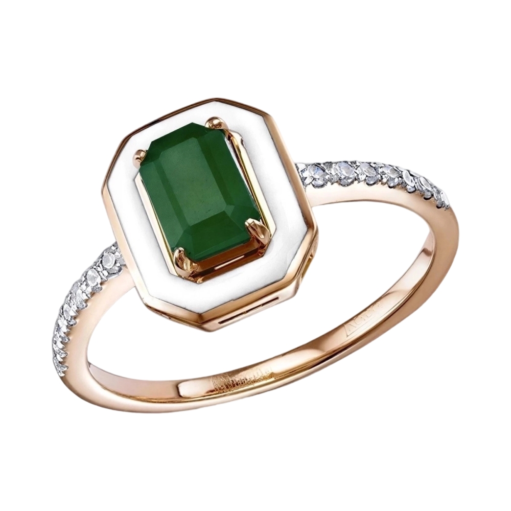 Ювелирное изделие - Кольцо из красного золота с турмалином и бриллиантами в магазине Best-Gold 141727