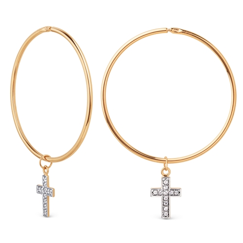 Ювелирное изделие - Серьги в красном золоте с фианитами в магазине Best-Gold 129128