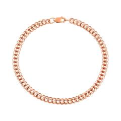 Ювелирное изделие - Браслет из красного золота, плетение Итальянка в магазине Best-Gold 022041