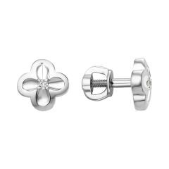 Серьги из белого золота с бриллиантами