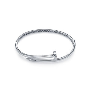 Ювелирное изделие - Браслет жесткий из белого золота в магазине Best-Gold 152102