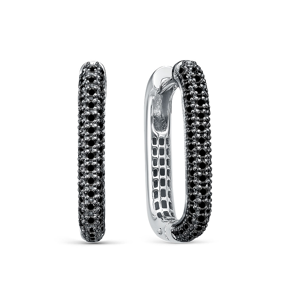 Ювелирное изделие - Серьги из белого золота с бриллиантами в магазине Best-Gold 144982