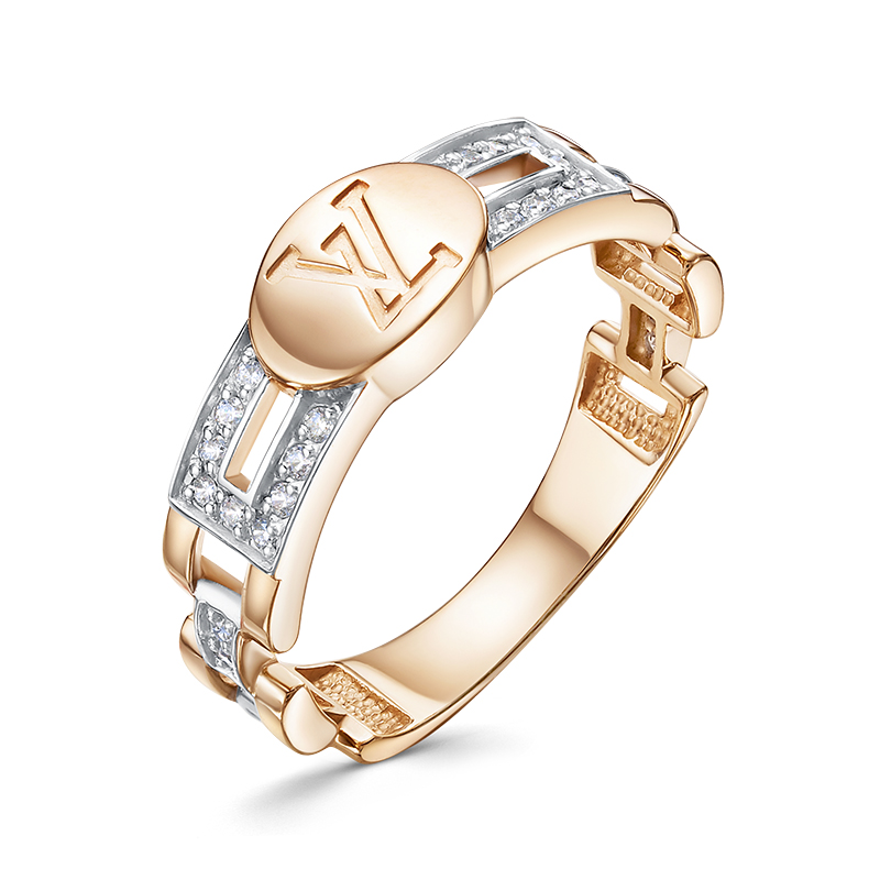 Ювелирное изделие - Кольцо из красного золота с фианитами в магазине Best-Gold 133050