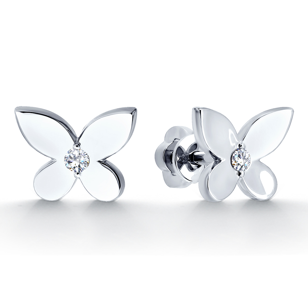 Серьги из белого золота с бриллиантами