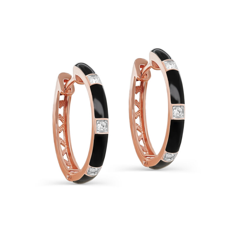 Ювелирное изделие - Серьги из красного золота с бриллиантами в магазине Best-Gold 141757