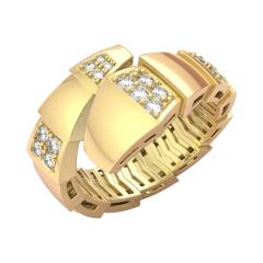 Ювелирное изделие - Кольцо из жёлтого золота с бриллиантами в магазине Best-Gold 034243