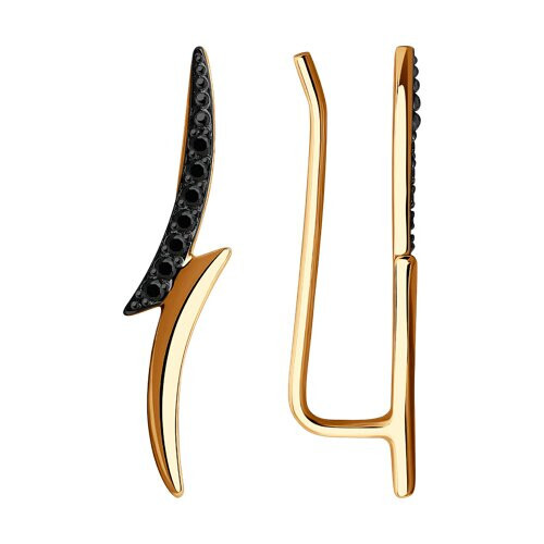 Ювелирное изделие - Серьги из красного золота с фианитами в магазине Best-Gold 029286