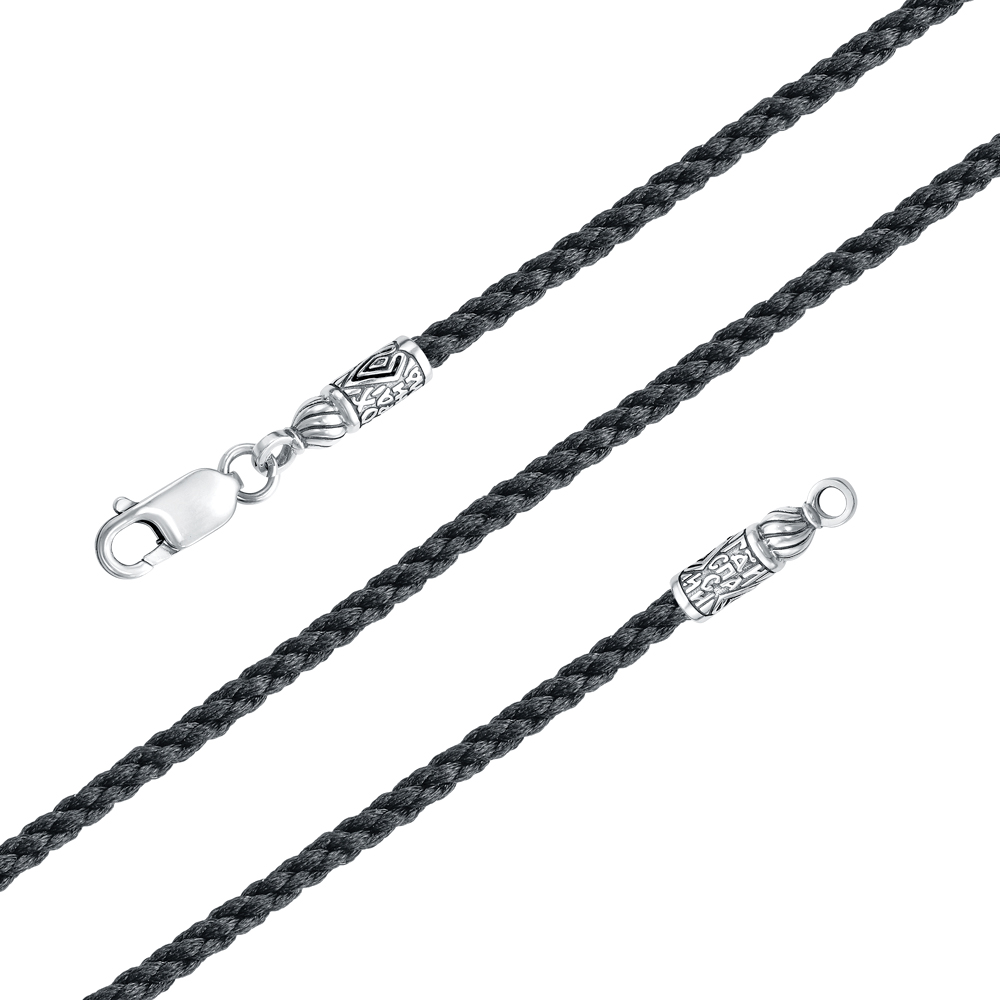 Ювелирное изделие - Гайтан из серебра и текстиля в магазине Best-Gold 154070